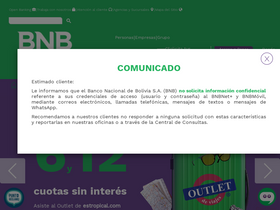 'bnb.com.bo' screenshot