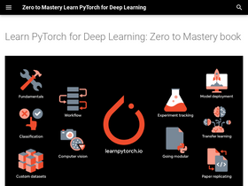 'learnpytorch.io' screenshot