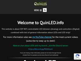 'quinled.info' screenshot