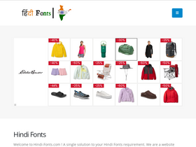 'hindi-fonts.com' screenshot