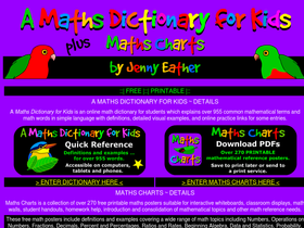 'amathsdictionaryforkids.com' screenshot