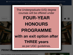 'sxccal.edu' screenshot