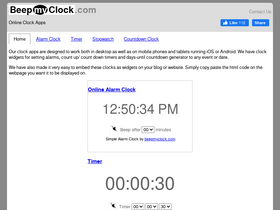 'beepmyclock.com' screenshot