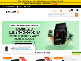 'aminoz.com.au' screenshot