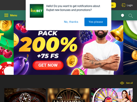 'rajbet.com' screenshot