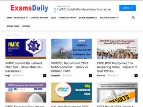 'examsdaily.in' screenshot