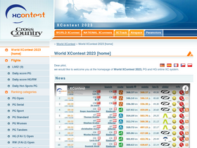 'xcontest.org' screenshot