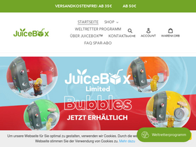 JuiceBox homepage screenshot