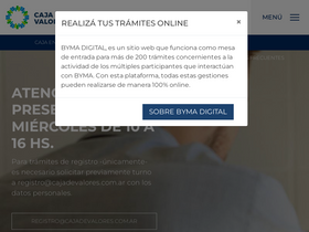 'cajadevalores.com.ar' screenshot