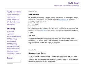 'ielts-simon.com' screenshot