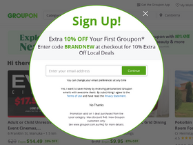 'groupon.com.au' screenshot