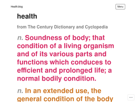 'health.blog' screenshot