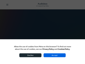 Audiobox - Audiobox-Meta推出的免费开源的AI语音和声音生成模型