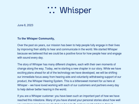 'whisper.ai' screenshot