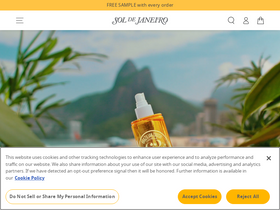 'soldejaneiro.com' screenshot