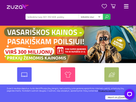 'zuza.lt' screenshot