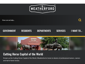 'weatherfordtx.gov' screenshot