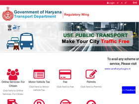 'haryanatransport.gov.in' screenshot