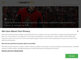 'sportyzive.cz' screenshot