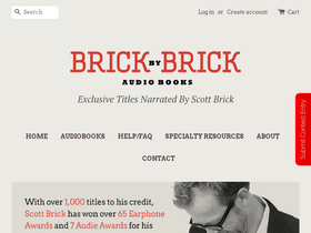 brickbybrickaudiobooks.com homepage screenshot