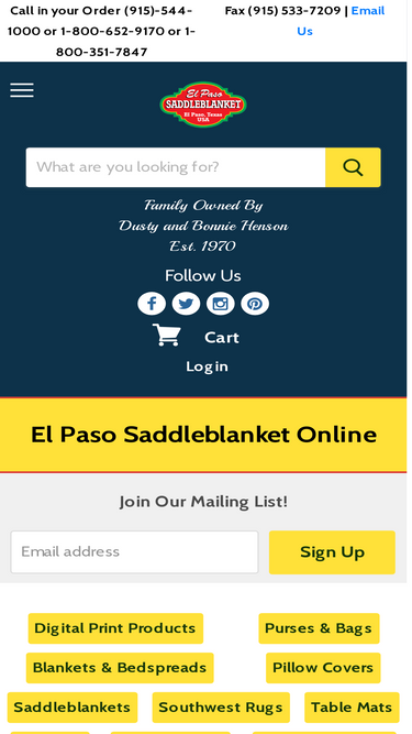 elpasosaddleblanket.com