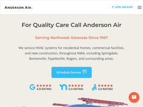 'andersonair.com' screenshot