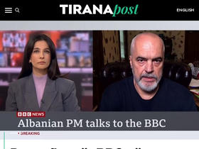 'tiranapost.al' screenshot