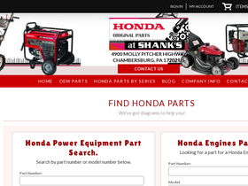 'hondalawnparts.com' screenshot