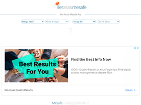 'illerarasimesafe.com' screenshot