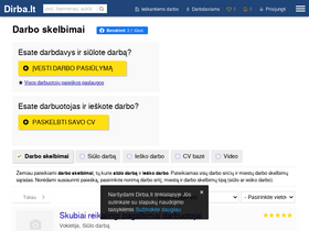 'dirba.lt' screenshot