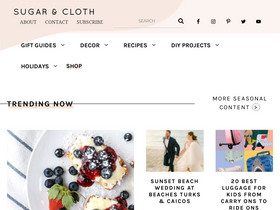 'sugarandcloth.com' screenshot