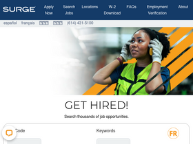 'surgestaffing.com' screenshot