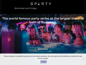 'spartybooking.com' screenshot