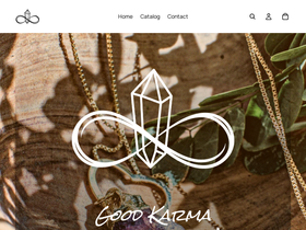goodkarmacrystals.com homepage screenshot