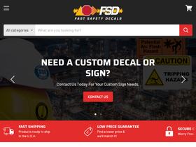 fastsafetydecals.com homepage screenshot