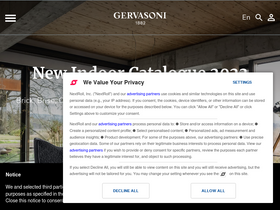 'gervasoni1882.com' screenshot