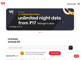 'vodafone.in' screenshot