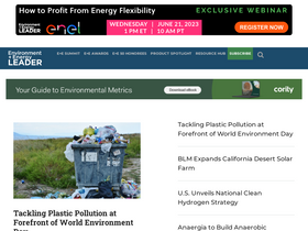 'environmentalleader.com' screenshot
