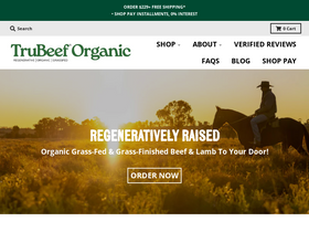 'truorganicbeef.com' screenshot