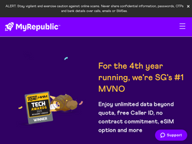 'myrepublic.net' screenshot