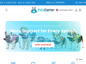 petscarrier.com homepage screenshot