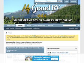 'mygrandrv.com' screenshot