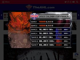 'theahl.com' screenshot