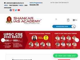 'shankariasacademy.com' screenshot