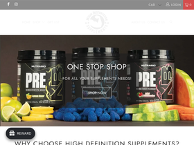 highdefinitionsupplements.ca homepage screenshot