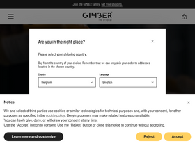 'gimber.com' screenshot