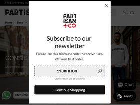 partisanandco.com homepage screenshot