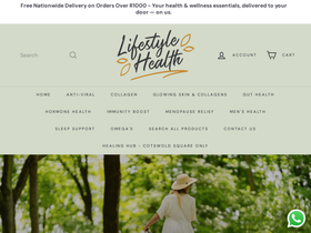lifestylehealth.co.za homepage screenshot