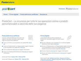 'postecert.it' screenshot