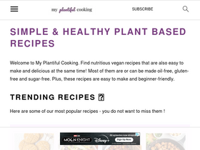 'myplantifulcooking.com' screenshot